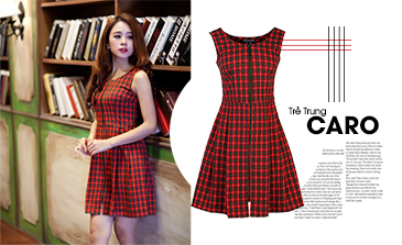 Đầm caro K&K Fashion Đầm caro K&K Fashion