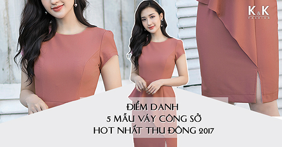 Váy công sở dáng peplum cách điệu KK69-22
