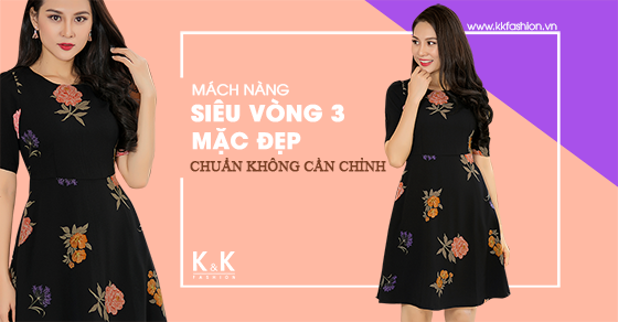 Đầm xòe họa tiết hoa KK71-39